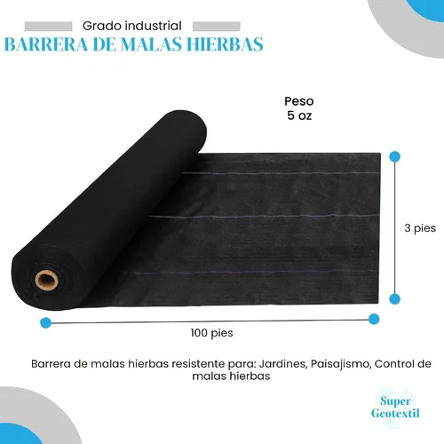 Miniatura 2 de Super Geotextile Tela profesional de barrera de malezas geotextil de 5 onzas, tela de paisaje resistente para jardinería, paisajismo, tela