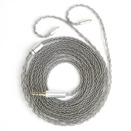 Miniatura 20 de H HIFIHEAR Cable de repuesto mejorado para auriculares, 8 núcleos, cable de cobre chapado en plata con cable IEM de 2 pines de 0.031 in para UM3X