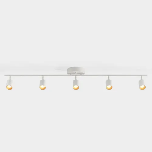 Miniatura 10 de Shura - Luz de pista blanca de 2 luces con cabezales ajustables, bombillas LED integradas, kit de iluminación de riel de 15 pulgadas, luz de techo