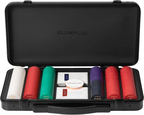 Miniatura 9 de SLOWPLAY Godel - Juego de fichas de póquer de cerámica para Texas Hold'em, 500 unidades [fichas en blanco], 1.49 pulgadas y 0.35 onzas cada una. 500