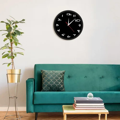Miniatura 7 de Geek Alerts Reloj de pared con movimiento silencioso inverso con control de sonido, luz nocturna LED, funciona con pilas, números inusuales de 12