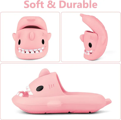 Miniatura 3 de Sandalias de baño con diseño de tiburón para niños y niñas Sandalias de ducha para niños y niñas Sandalias de playa y piscina Secado rápido