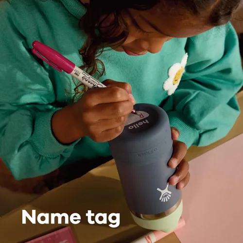 Miniatura 6 de Hydro Flask Botella de agua para niños para la escuela, acero inoxidable y aislada con tapa de pajita, 18 onzas en dalia Dahlia