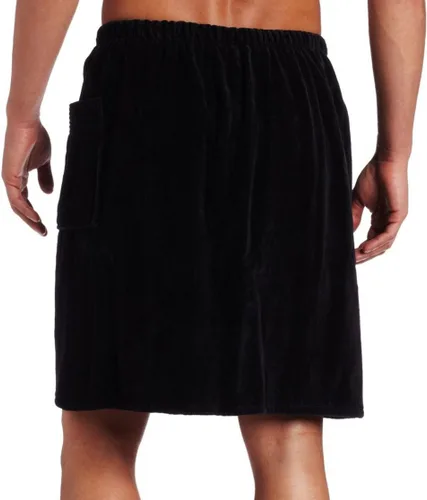 Miniatura 2 de Toalla de algodón Terry para hombre, color negro, pequeña y mediana, Negro