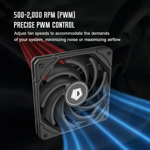 Miniatura 6 de ID-COOLING IS-55 Negro Enfriador de CPU de Bajo Perfil Enfriador de Aire de CPU de 57mm de Altura 5 Heatpipes Ventilador Delgado de 120x120x15mm