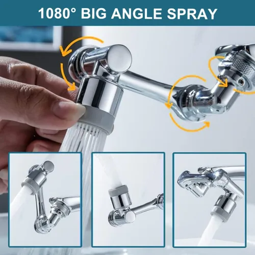 Miniatura 3 de Extensor de grifo de 1080° para lavabo de baño, aireador extensor de grifo giratorio, accesorio de grifo giratorio, aireador de grifo giratorio