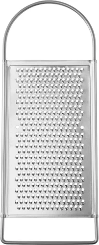 Rallador fino para cocina, rallador plano de acero inoxidable, triturador de cocina con asa, rallador de alimentos para queso, frutas, verduras