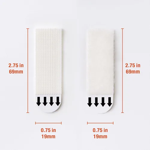 Miniatura 2 de MOVELYST 64 pares (128 tiras) tiras medianas para colgar cuadros, cinta de gancho y bucle, colgador de cuadros sin daños, tiras adhesivas
