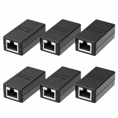 Miniatura 13 de Dingsun Acoplador RJ45, extensor Ethernet hembra a hembra, acoplador Ethernet para Cat7, Cat6, Cat5, Cat5 (1 paquete, negro)