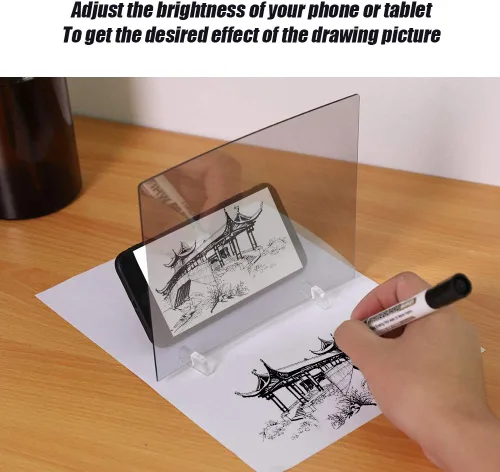 Miniatura 6 de Simlug Tablero de seguimiento óptico portátil, proyector de dibujo IP65, un espejo mágico para estudiantes, adultos, artistas, principiantes
