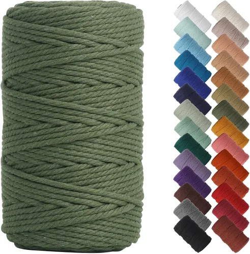 Miniatura 79 de NOANTA - Cuerda de macramé color beige natural, 1/8 pulgadas (3 mm) x 109 yardas (100 metros), cuerda de algodón colorido para colgar en la pared