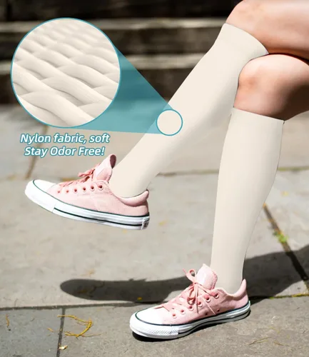 Miniatura 5 de FuelMeFoot Calcetines de compresión - 20-30mmHg Soporte graduado para hombres y mujeres, ideales para fútbol, correr y enfermeras