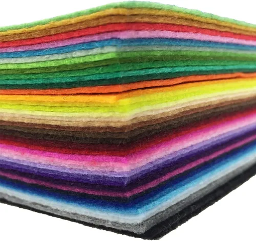 Miniatura 6 de 42 hojas de fieltro 4 x 4 pulgadas con colores surtidos y 1 mm de grosor para artesanías y manualidades