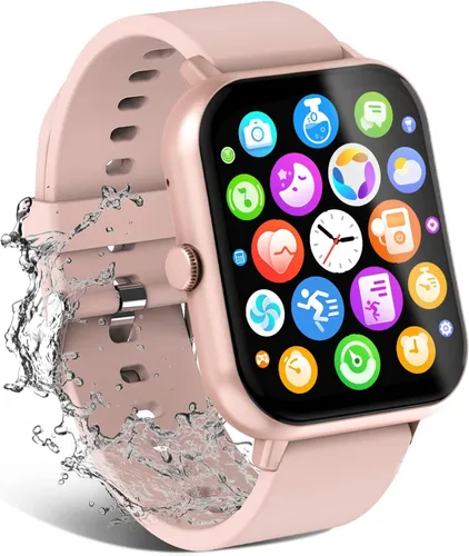 Reloj inteligente para hombres y mujeres, compatible con teléfono Android iOS, pantalla táctil completa de 1.83 pulgadas, IP68, impermeable,