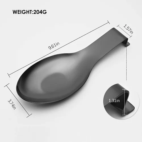 Miniatura 2 de Soporte de cuchara de acero inoxidable para encimera de cocina, utensilios de cocina, soporte para cucharón para estufa, resistente a la corrosión