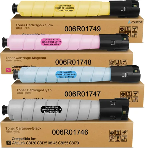 4PK Altalink C8130 C8135 C8145 C8155 C8170 Cartucho de tóner para 006R01746 006R01747 006R01748 006R01749 Reemplazo de alta capacidad para Xerox