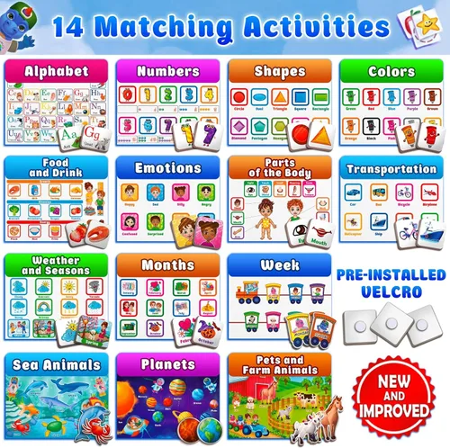 Miniatura 2 de Curious 2 Learn Montessori Busy Book para niños de 3 a 5 años – Carpeta de aprendizaje preescolar premontada con 28 actividades, bolsa de viaje y 8