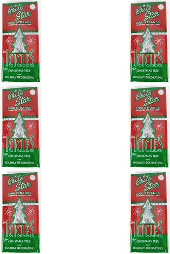 Guirnalda de espumillón de la marca Brite Star, 18 pulgadas, color plateado, 2000 hebras