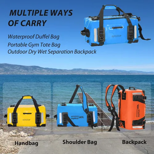 Miniatura 3 de ESONE Bolsas Secas Mochila Impermeable para Hombres/Mujeres Bolsas Secas para Kayak Mochila Impermeable para Viajes Mochila de Bolsa Seca Bolsa