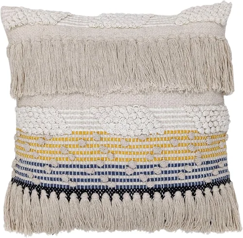 Miniatura 10 de Trade Star Funda de almohada Kilim de 100% algodón, estilo bohemio, copetudo, funda de almohada del suroeste, funda de cojín decorativa tejida a