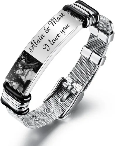 Miniatura 49 de OPALSTOCK Pulseras médicas personalizadas de silicona ajustable para identificación de emergencias, grabado gratuito, 9 pulgadas, resistente al