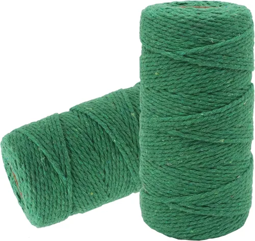 Miniatura 5 de Cuerda de algodón para panaderos: cuerda de pan púrpura claro de 0.079 in, cuerda de 656 pies para envolver regalos 06 Púrpura Claro