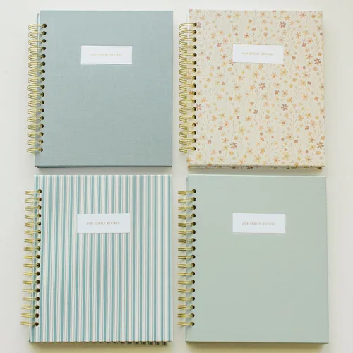 Miniatura 7 de Promptly Journals, Nuestras Recetas Familiares: Un Recuerdo de Comidas y Recuerdos (Aloe, Verde, Lino) Diario de recetas Diario de cocina