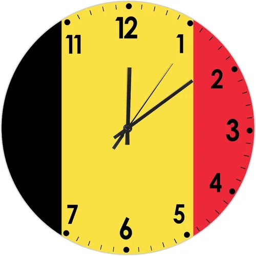 Miniatura 189 de Cheyan Reloj de pared con bandera de Canadá de 12 pulgadas, silencioso, sin tictac, de PVC, funciona con pilas, reloj redondo decorativo, regalo