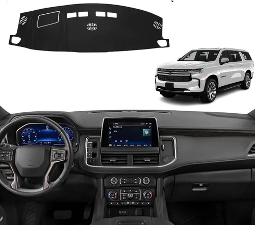 Miniatura 19 de Accesorios interiores personalizados para Silverado 1500 2019 2020 2021 2022 cubierta de tablero reduce el deslumbramiento, elimina grietas, rojo