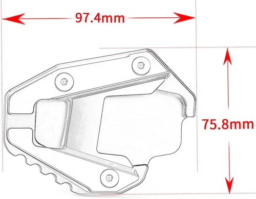 Miniatura 7 de Para Monster 797 2017 ~ 2018 Monster 821 2018~2021 Monster 937 2021~2023 Monster 1200 2019~2021 Soporte lateral CNC de motocicleta Soporte lateral