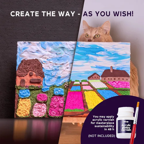Miniatura 6 de Okto Camas de flores en Holanda Kits de manualidades para adultos Reino Unido - Similar a pintar por números para adultos, kit de modelado