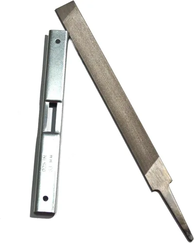Medidor de profundidad + kit de archivo plano, afilador de sierra de cadena para motosierra general, herramienta de afilado Stihl Guía de archivo
