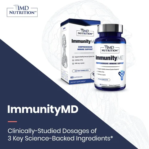 Miniatura 4 de 1MD Nutrition ImmunityMD - Probiótico para la salud inmunológica Potentes cepas probióticas seleccionadas por médicos con prebiótico - Promueve