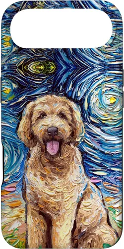 Miniatura 27 de Cute Goldendoodle Starry Night Doodle Dog Art by Aja Case for iPhone 17