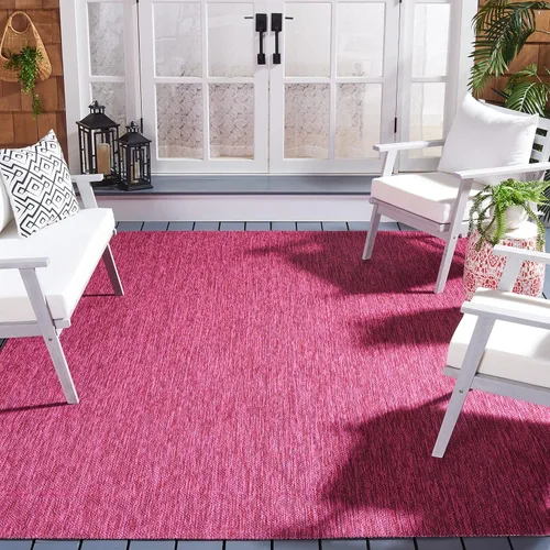 Miniatura 22 de SAFAVIEH Courtyard Collection CY8520 - Alfombra decorativa sólida para interiores y exteriores, impermeable, fácil limpieza, 2 x 3 pies 7 pulgadas