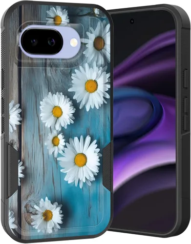 Miniatura 128 de Funda para Pixel 6A, Híbrida de Doble Capa de Servicio Pesado Resistente a Prueba de Golpes PC Duro + Funda Protectora de Silicona Suave para Google