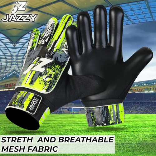 Miniatura 3 de Guantes de portero de fútbol para niños y jóvenes, guantes de portero antideslizantes con palma de látex de 4 mm y fuerte agarre, protección doble