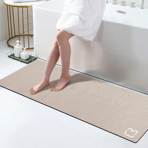 Miniatura 43 de RUERYA Tierra de Diatomeas Alfombras de Baño 23.6 x 15.7 pulgadas, Secado Rápido Súper Absorbente Base de Goma Antideslizante Alfombra de Baño