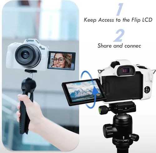 Miniatura 5 de Rieibi EOSR50 EOS R50 Estuche, Estuche Protector de Silicona Suave para Cámara Vlogging Canon EOS R50 EOSR50, Estuche de Cámara EOS R50 de Agarre