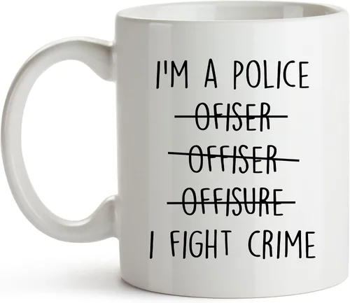 Miniatura 7 de YouNique Designs Tazas de oficial de policía – Regalos para nuevos oficiales de policía para hombres y mujeres, tazas de café portátiles de 11