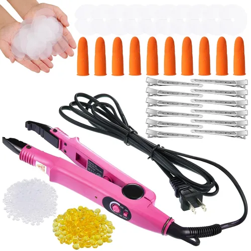 Miniatura 9 de Plancha para Extensiones de Cabello de Queratina Fusion - Herramienta de Calor, Conector Térmico con Protector de Pegamento Fusion, Plantilla, Pinza