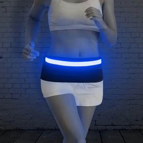 Miniatura 2 de BSEEN Cinturón LED para correr, cintura LED reflectante recargable por USB, cinturón de luz de seguridad intermitente para corredores, corredores
