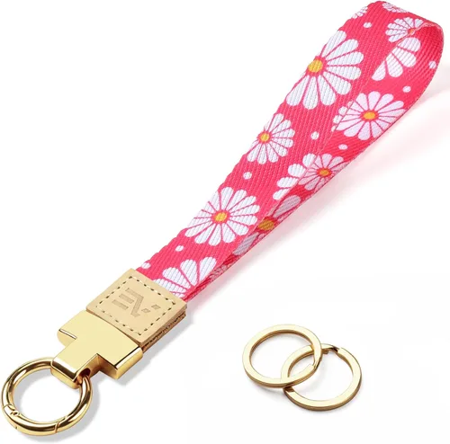 Miniatura 26 de EcoVision - Llaveros lindos con correa para llaves, llavero de muñeca para mujer, correa de insignia con 2 argollas para llaves