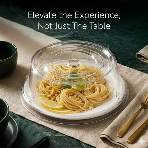 Miniatura 7 de Restaurantware Cater Tek - Cubierta de placa de policarbonato de 8.5 pulgadas, 1 cubierta de plato inastillable, lavable en lavavajillas para platos