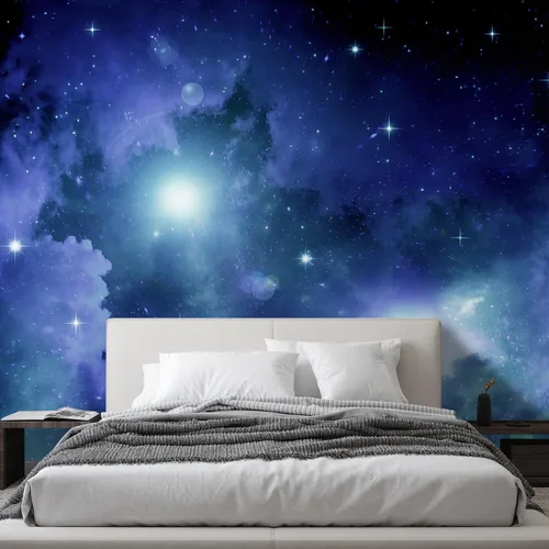 Miniatura 2 de SIGNFORD - Papel tapiz de estilo galáctico, removible para dormitorio o sala de estar 100 x 144 pulgadas Galaxia-1911-m01