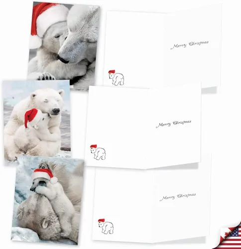 Miniatura 3 de The Best Card Company Paquete variado de 10 tarjetas navideñas de felicitación con sobres, surtido festivo de humor para hombres y mujeres