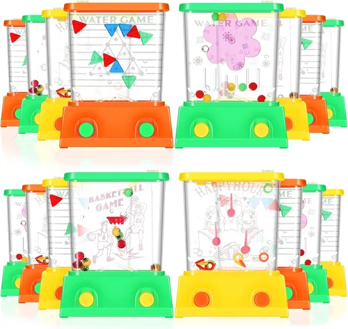 Zhanmai Juego de agua de mano, 16 unidades, mesas de agua para lanzar anillos de agua para playa, juguete de fiesta, entretenimiento divertido, sin