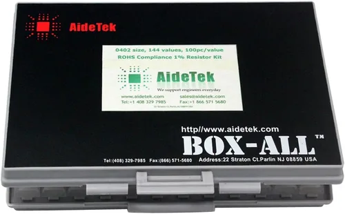 Miniatura 7 de AideTek Resistencia de montaje en superficie de tamaño 0402 144 valores, 100 unidades/valor 1% Kit de resistencias de muestra distribuido en caja