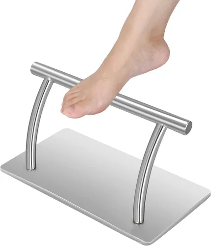 Miniatura 4 de Kaleurrier Reposapiés de acero inoxidable,Reposapiés móvil profesional,Piezas de pedal para peluquería peluquería belleza spa uñas masaje salón