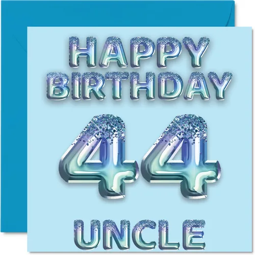 Miniatura 308 de Stuff4 Tarjeta de primer cumpleaños para niños, globo de fiesta con purpurina azul, tarjetas de feliz cumpleaños para niño de 1 año, nieto, hijo, 57
